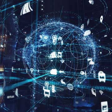 IoT data network with mobile devices and cloud communication